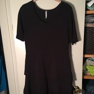 Hanna Andersson size M black knit dress